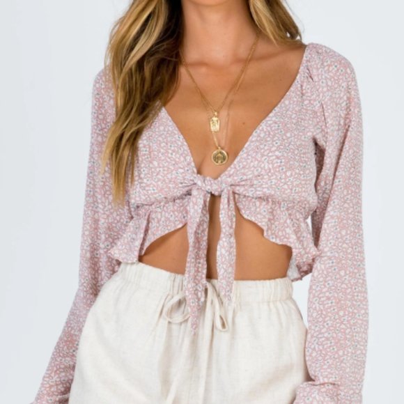 Princess Polly Front Tie Top - Picture 1 of 2